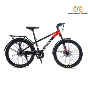 Xe Đạp Địa Hình MTB Vicky Crazy VC600 24 Inch – Khung Thép | Phanh Đĩa Giá Rẻ | Khuyến mãi Hot